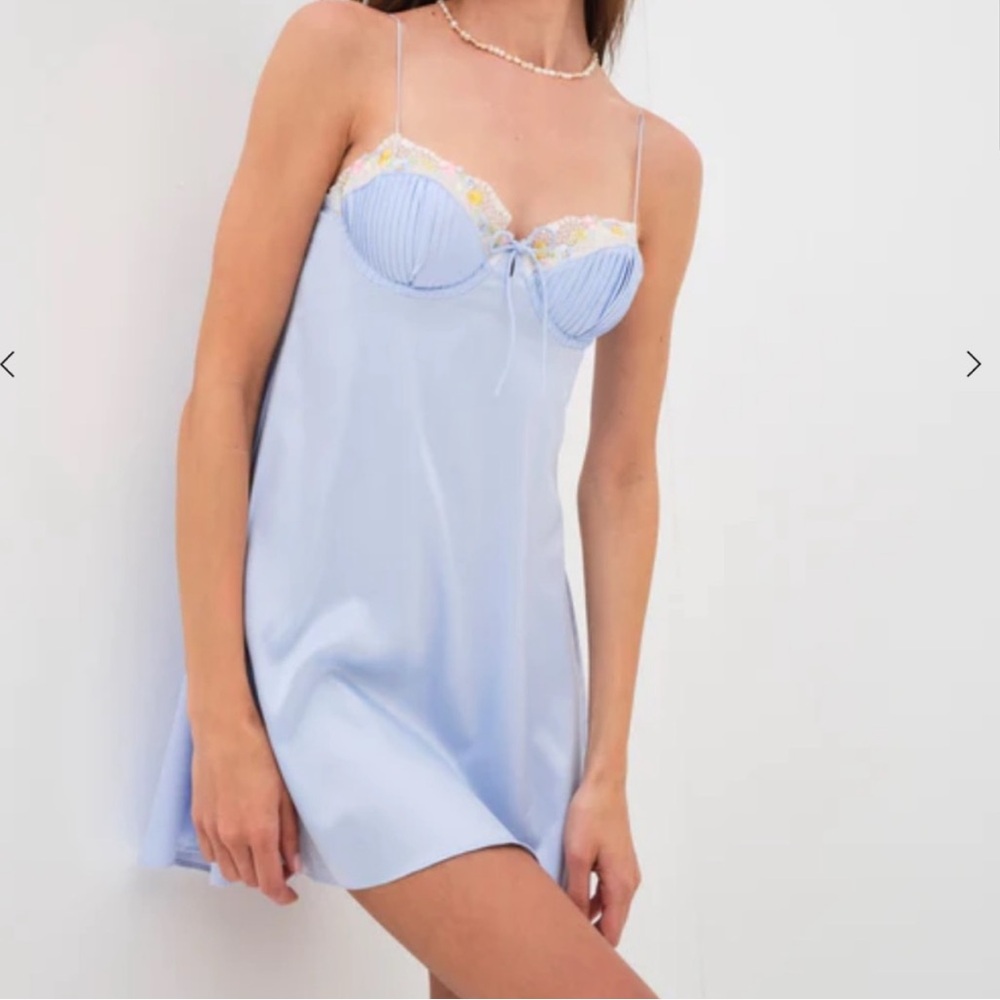 Paloma Slip Dress - Blue